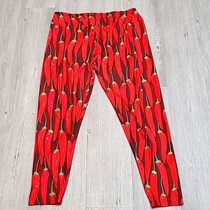My Lala Extra Curvy Chili Pepper Leggings Size 22/24